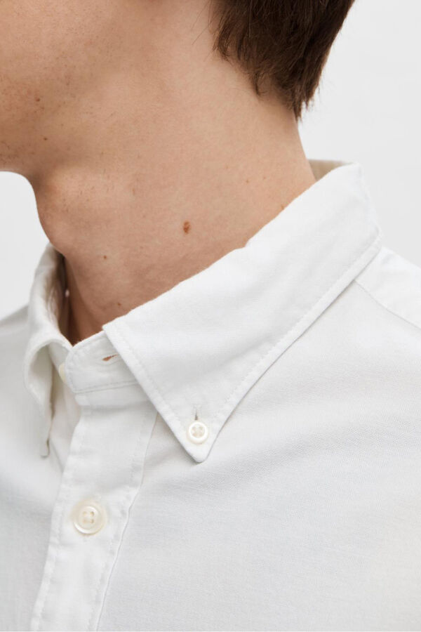 Selected Camisa Oxford de corte regular Branco