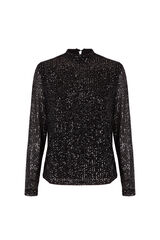 Slowlove top brilhante Preto
