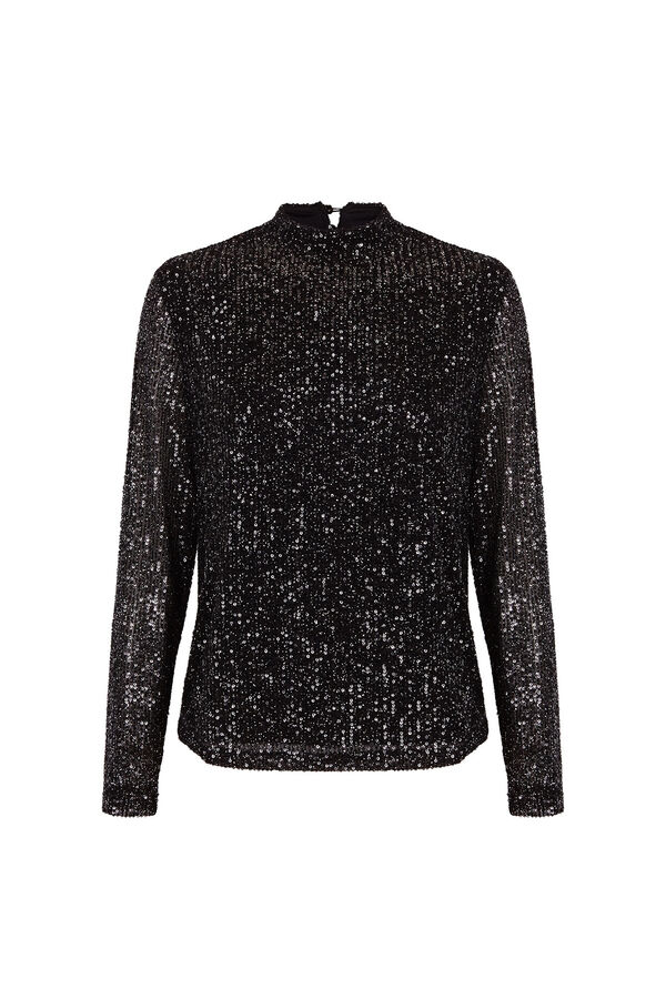 Slowlove top brilhante Preto