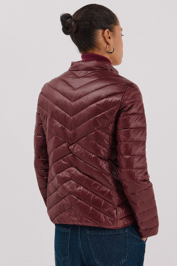 Cortefiel Reversible feather bomber jacket Maroon
