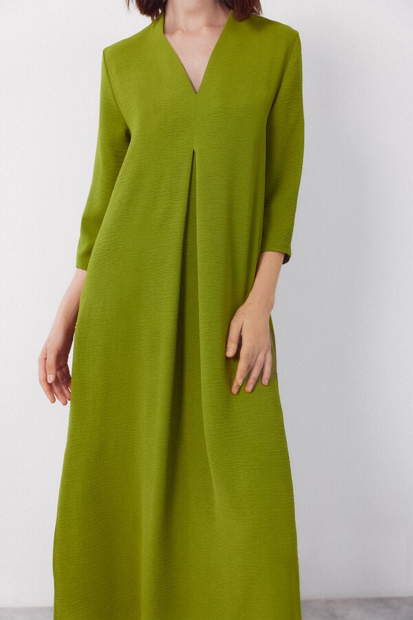Cortefiel Tunic dress Green