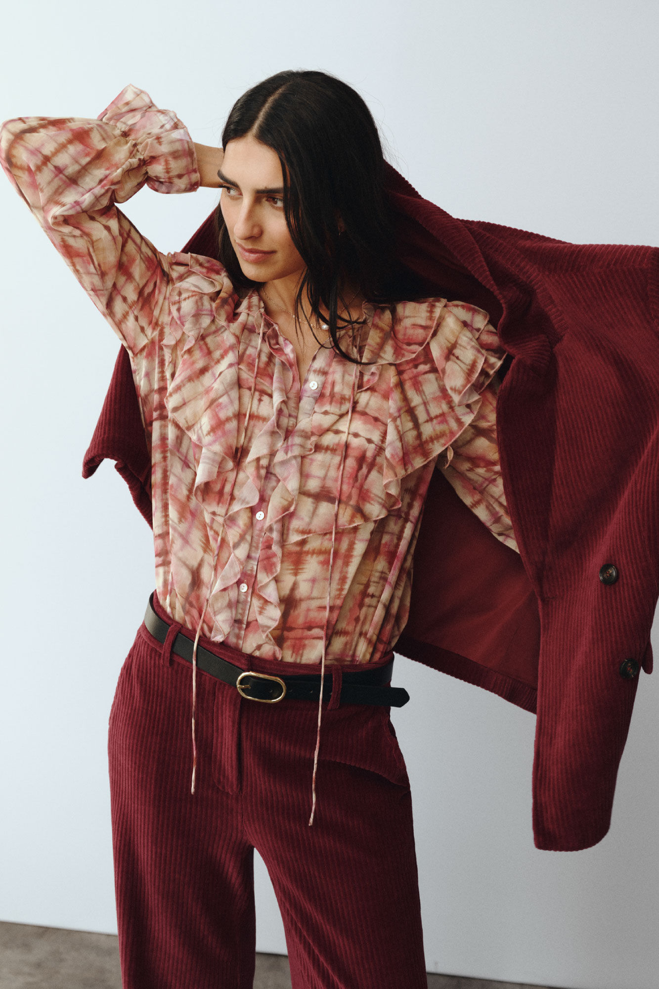 Cortefiel Flounced front blouse