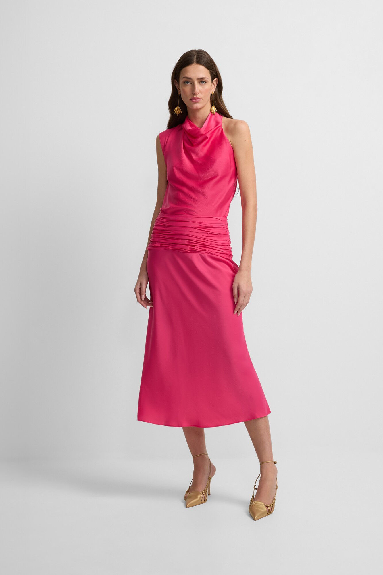 Silbon Saia midi cetim