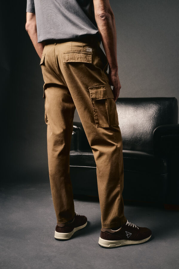 OOTO Slim fit cargo trousers Nude