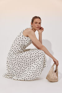 Cortefiel Print flared dress