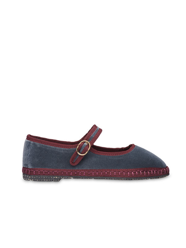 Flabelus Mery Jane de terciopelo Gris