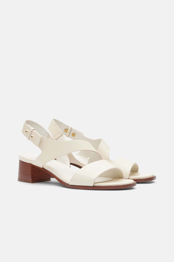 Lottusse Sandalias Blanco Roto De Vacuno liso Blanco