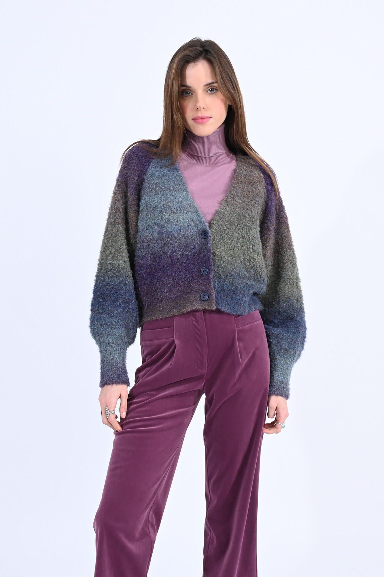 Teddy fur top cropped jumper