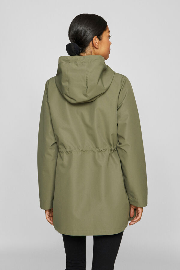 Cortefiel Parka 3/4 con capucha Verde