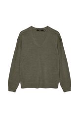 Vero Moda Camisola gola em bico de malha fina Verde