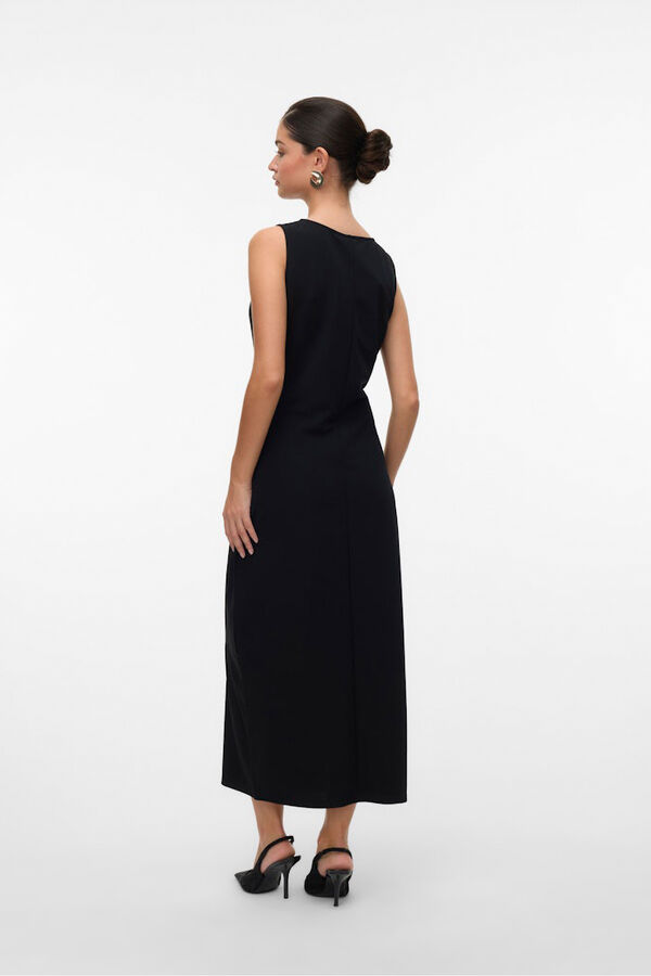 Vero Moda Vestido midi com detalhe de fivela  Preto