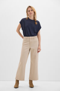 Cortefiel Marine Trousers Ivory