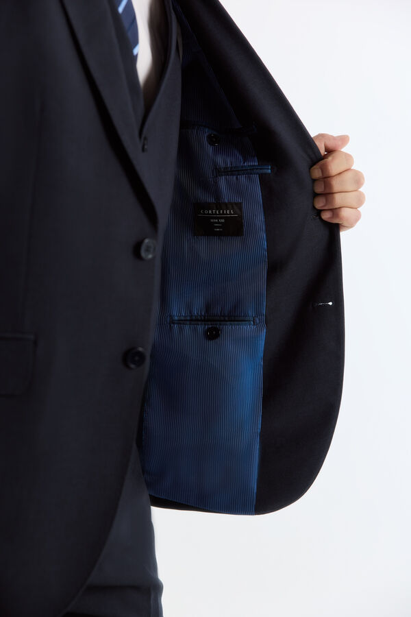 Cortefiel Blazer S&eacute;rie XXI falso liso navy Azul