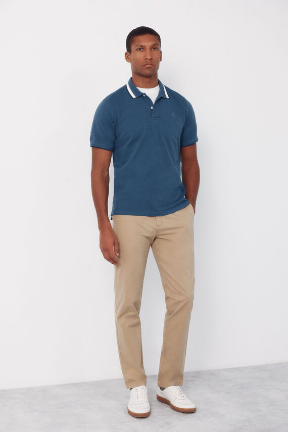 Polo estructura cuello fantasía