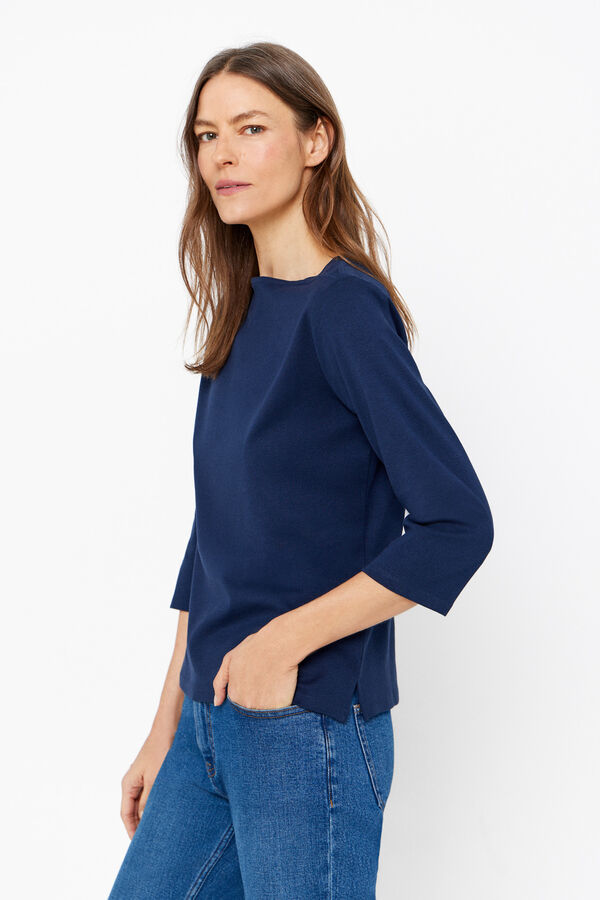 Cortefiel T-shirt with shoulder detail Navy
