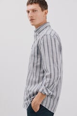 Cortefiel Flame striped shirt Navy