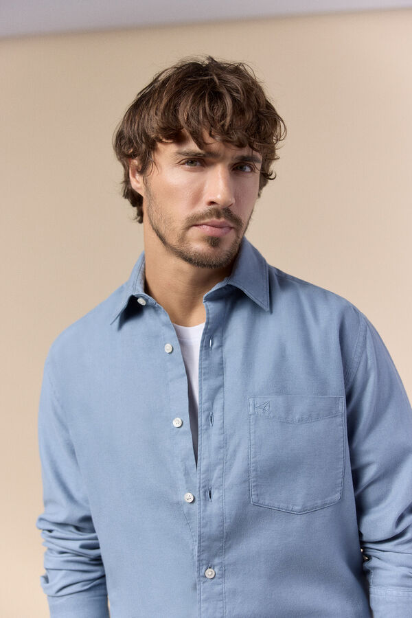 OOTO Plain fluid shirt Blue