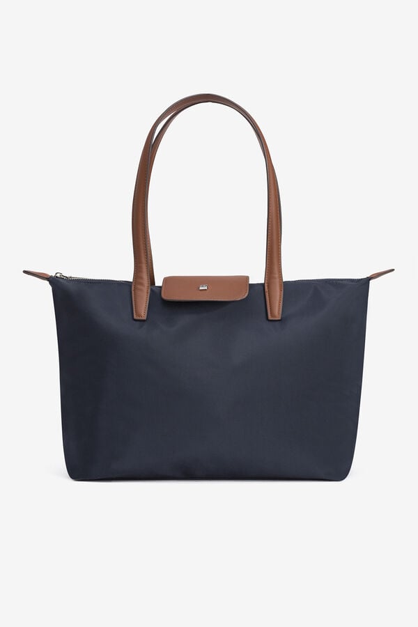Vilanova Mala tote bag de nylon combinada Azul