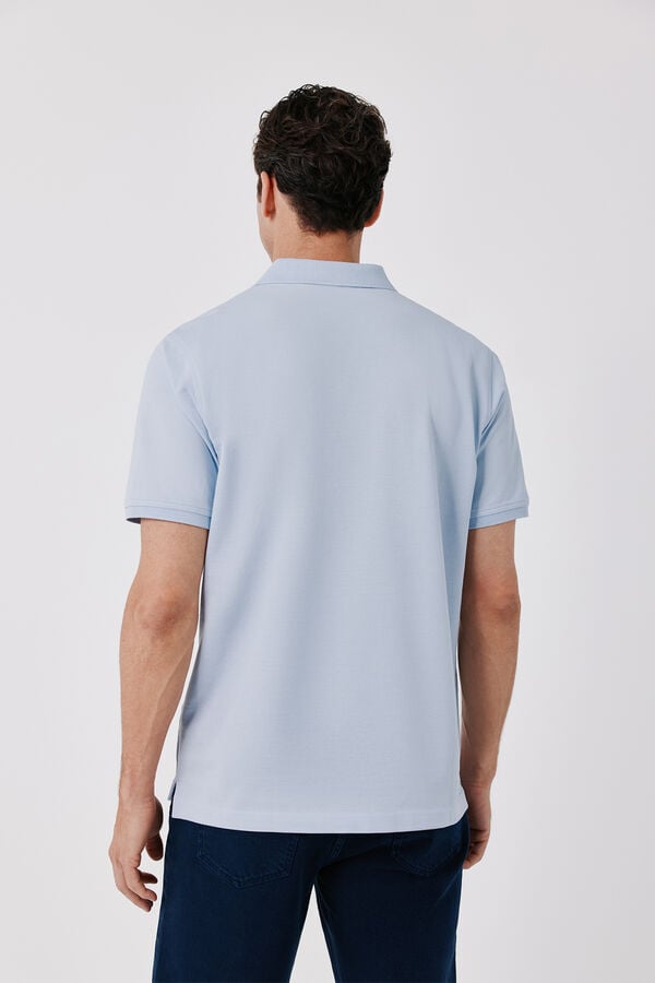 Cortefiel Polo b&aacute;sico piqu&eacute; Azul