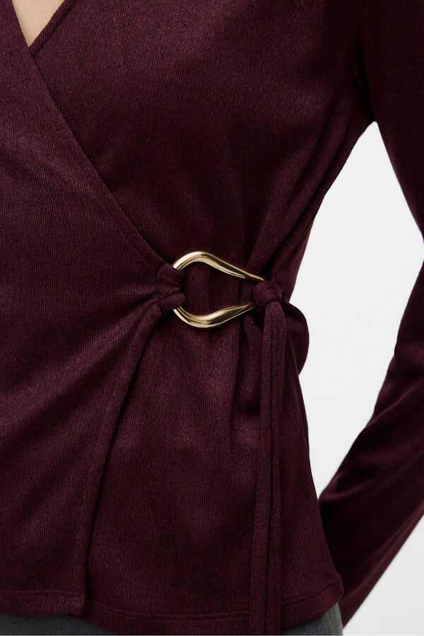 Vero Moda Top de malha com detalhe de fivela Roxo