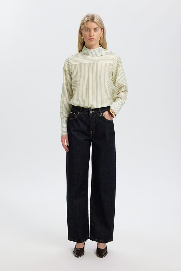 Selected Blusa de gola alta Ecru