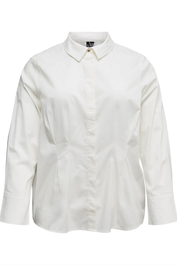 Vero Moda Curve Camisa justa plus size Branco