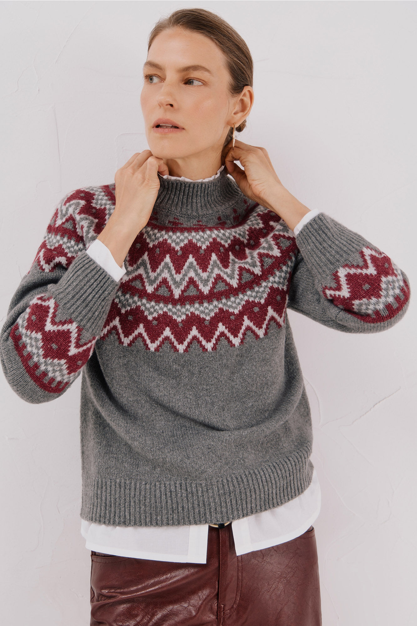 Cortefiel Placement jacquard jumper.