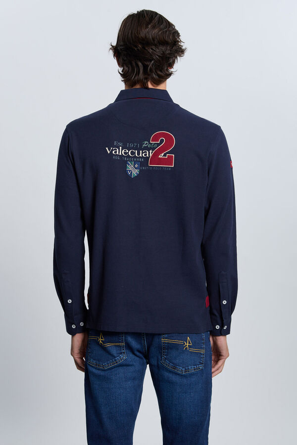 Valecuatro Polo azul marinho modelo cavalo Azul