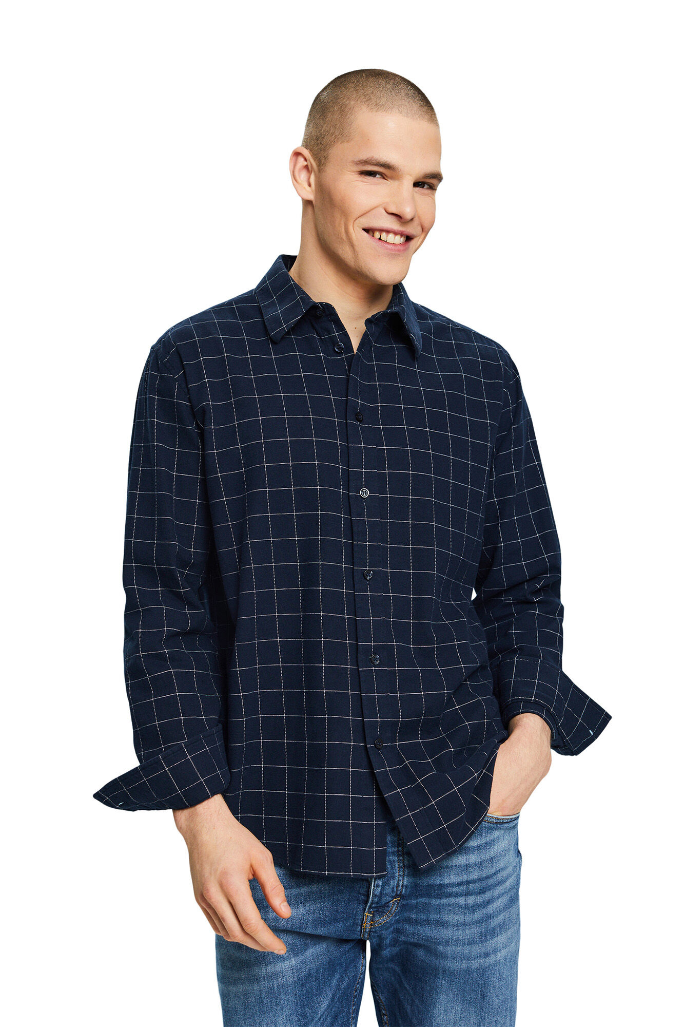 Camisa algod n cuadros regular fit algod n Camisas de hombre