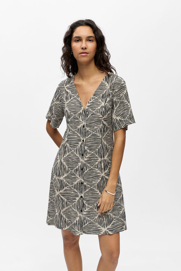 Object Vestido curto estampado Tostado