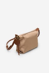 Cortefiel Nylon logo shoulder bag because Nude