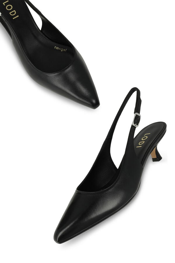 Lodi Sapatos de salto destalonados em pele Preto