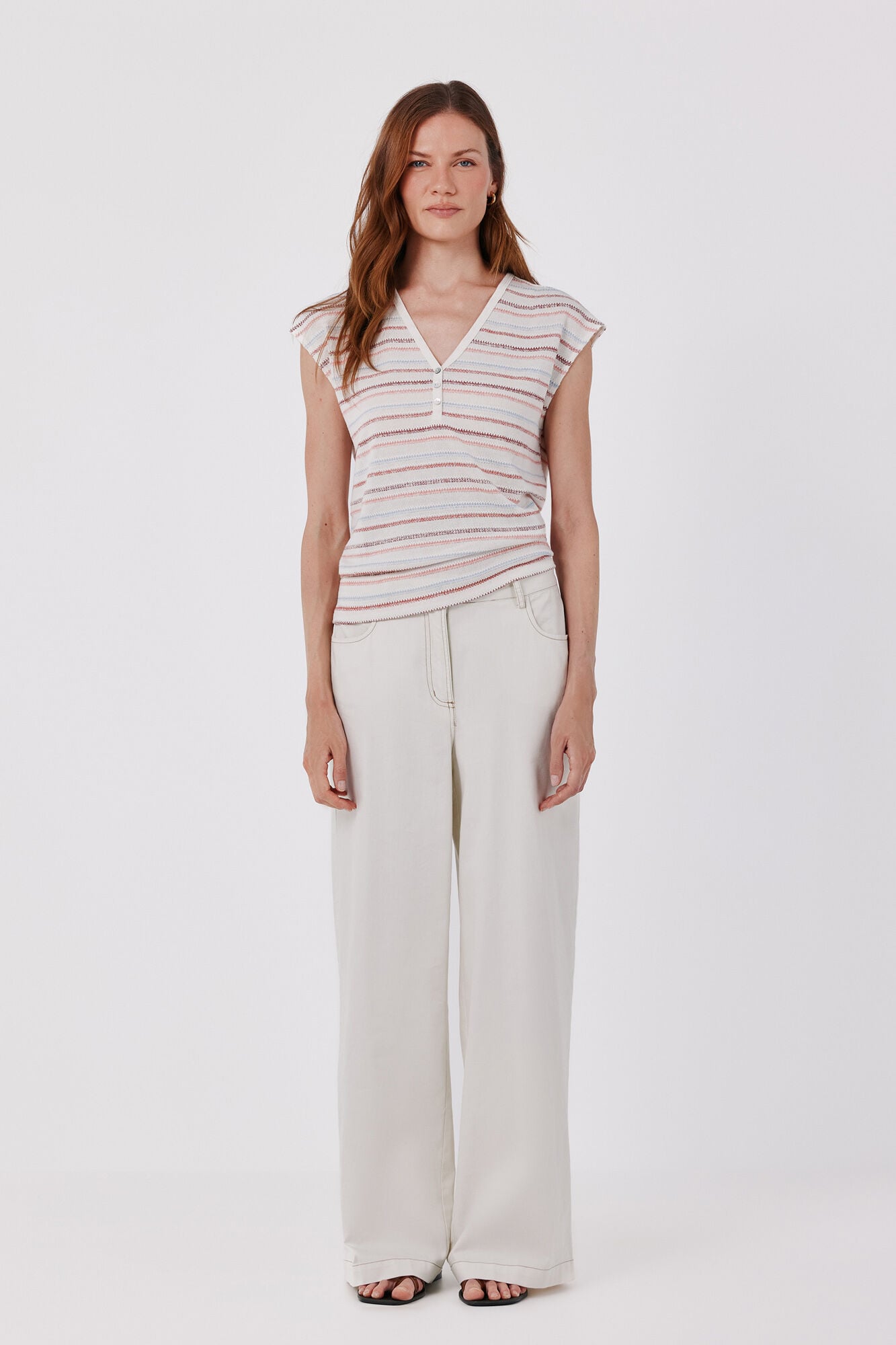Cortefiel Striped structure T-shirt