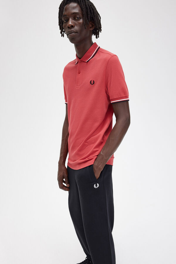 Cortefiel Twin Tipped Fred Perry Shirt Vermelho