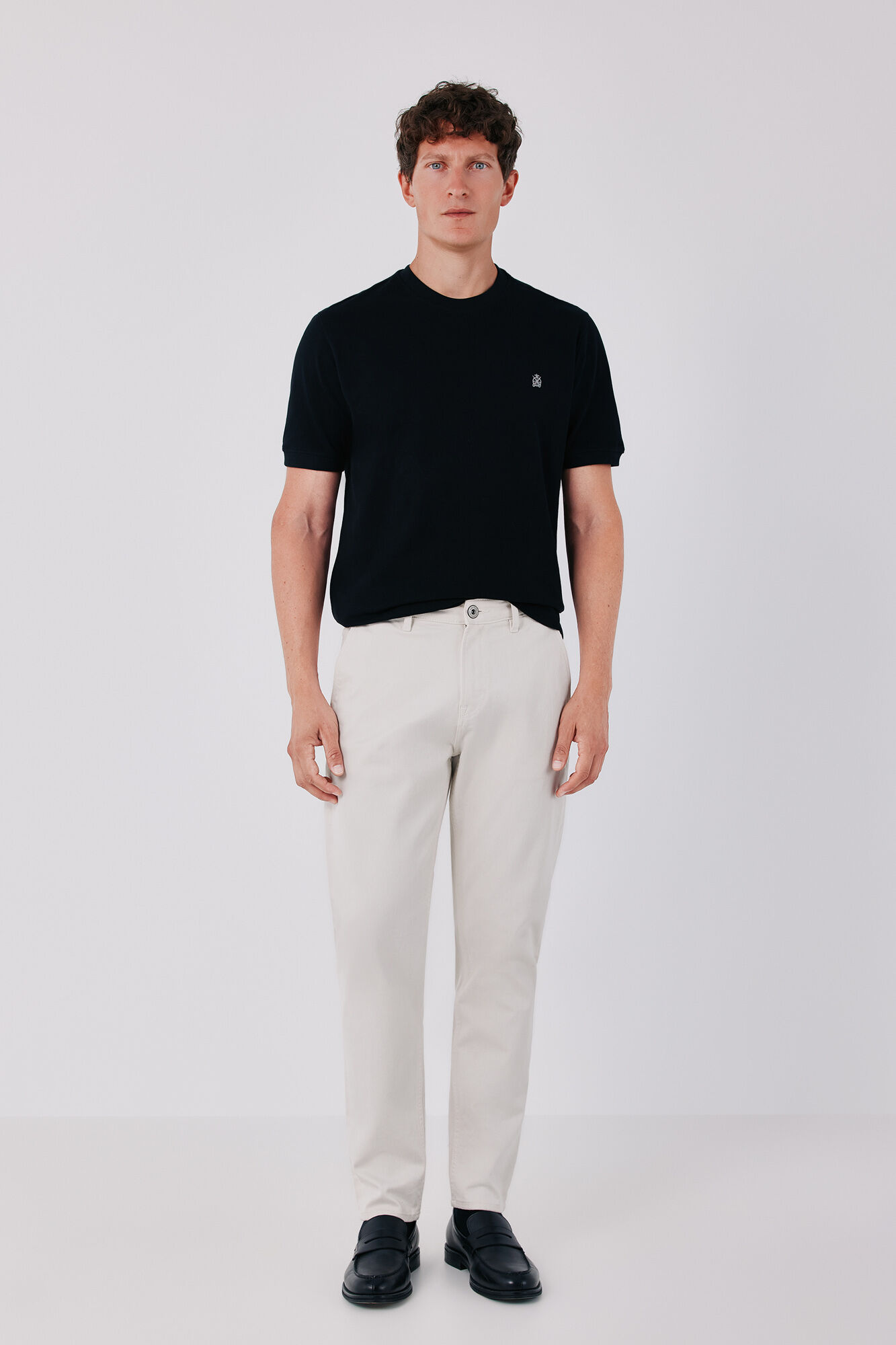 Cortefiel Piqu&eacute; fabric basic T-shirt