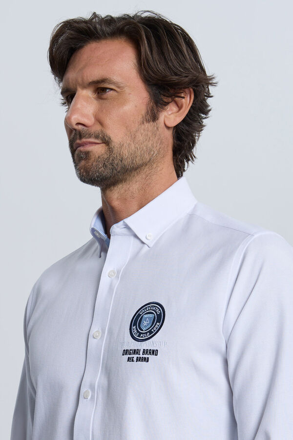 Valecuatro Camisa branca bordada Branco