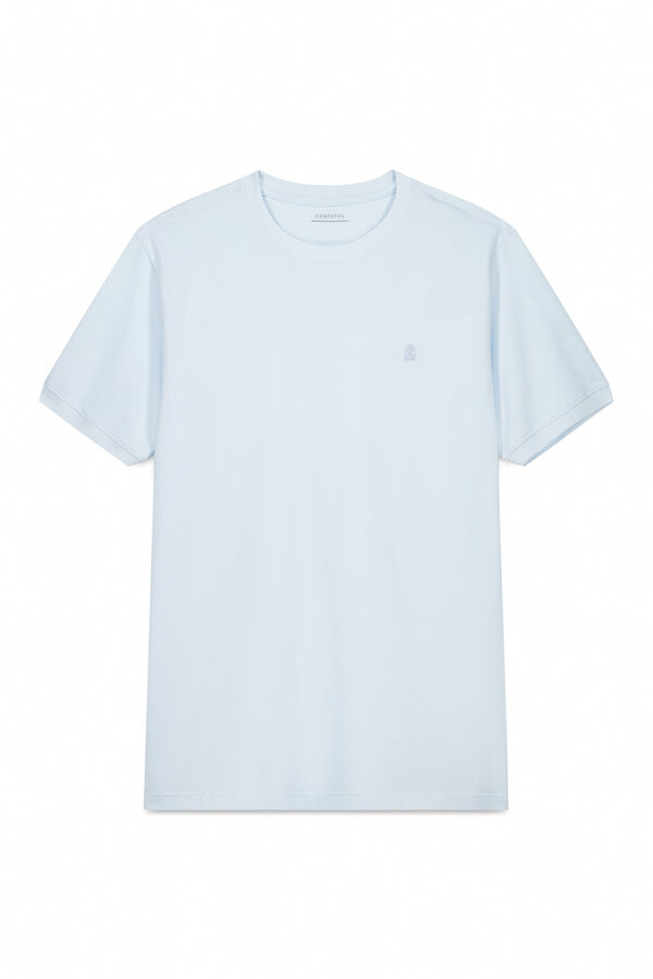 Cortefiel Basic piqué t-shirt Blue