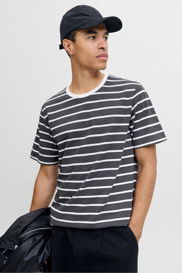 Jack & Jones T-shirt riscas Cinzento