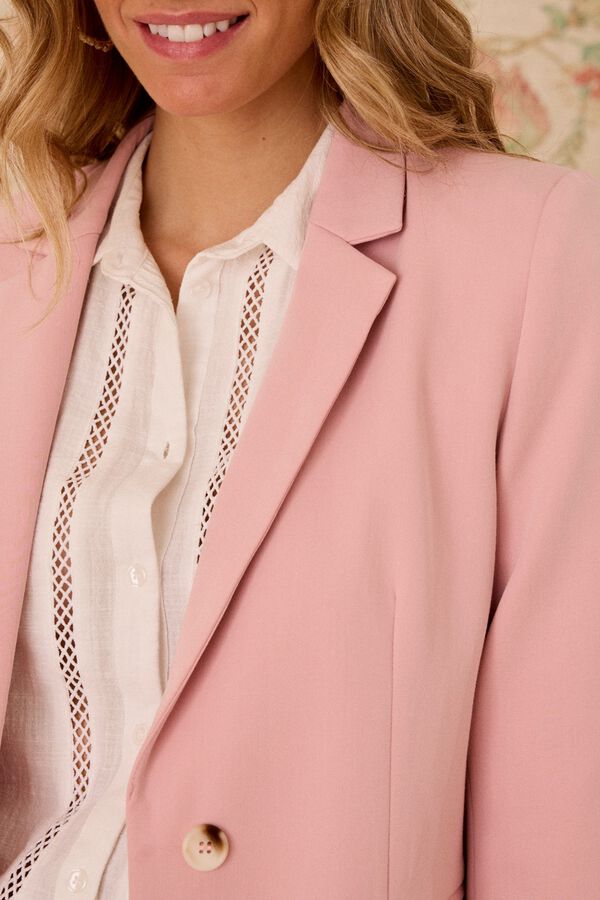 Pol&iacute;n Et Moi Blazer com aba Norma Subiu