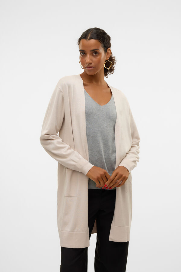 Vero Moda Cardigan midi aberto Cinzento