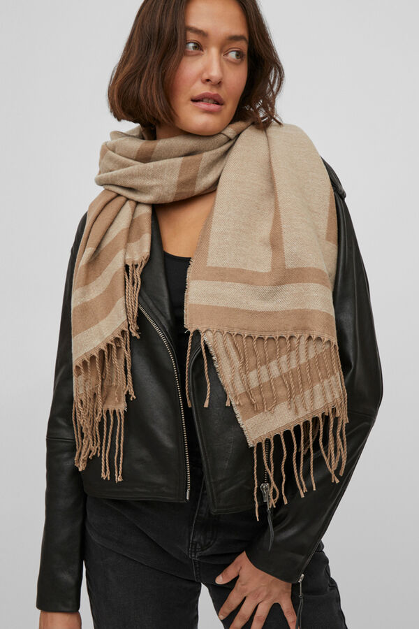 Vila Vila fringed scarf Grey