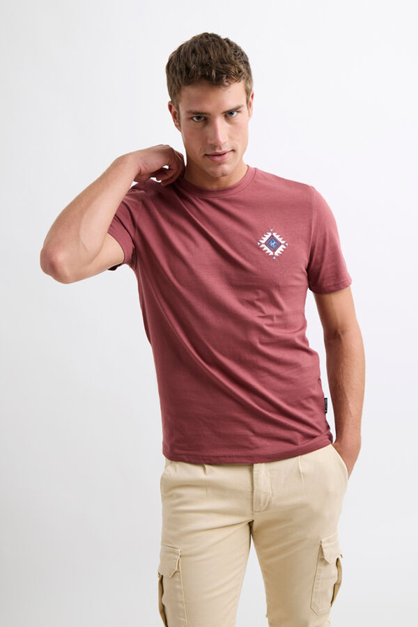 Williot Camiseta Étnica Estampado granate