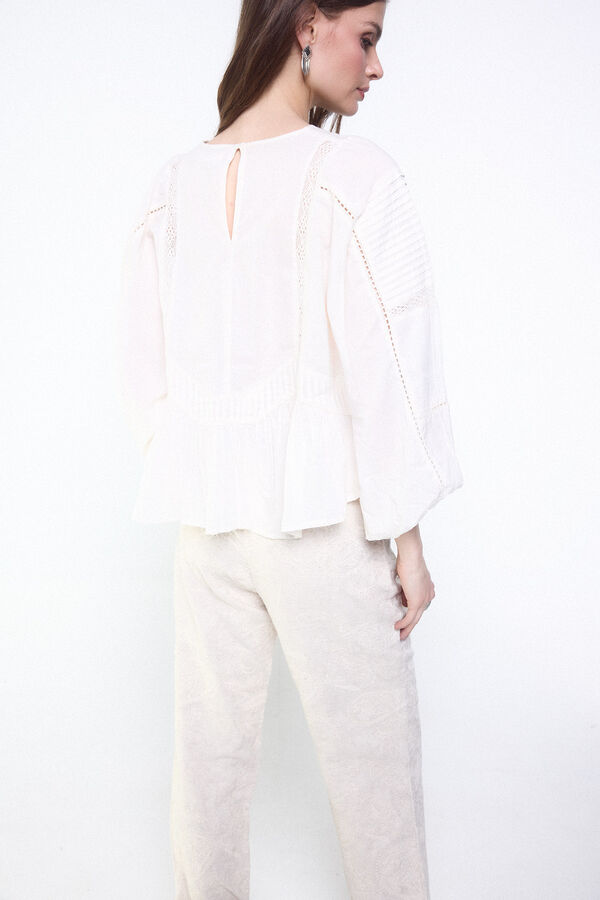 Slowlove Embroidered blouse Ivory