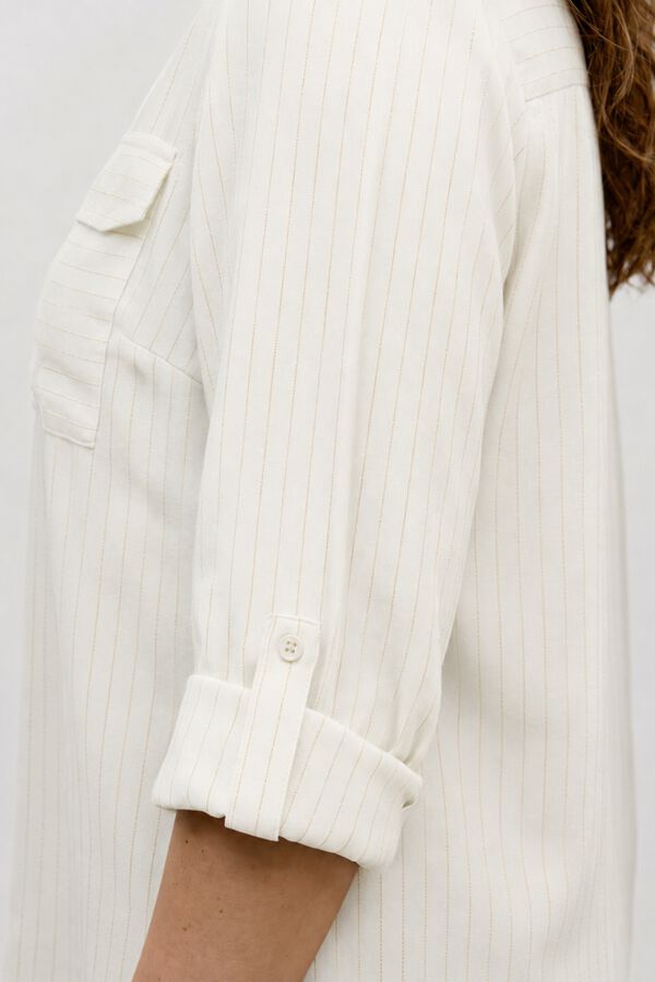 Vero Moda Curve Large size lurex shirt  White