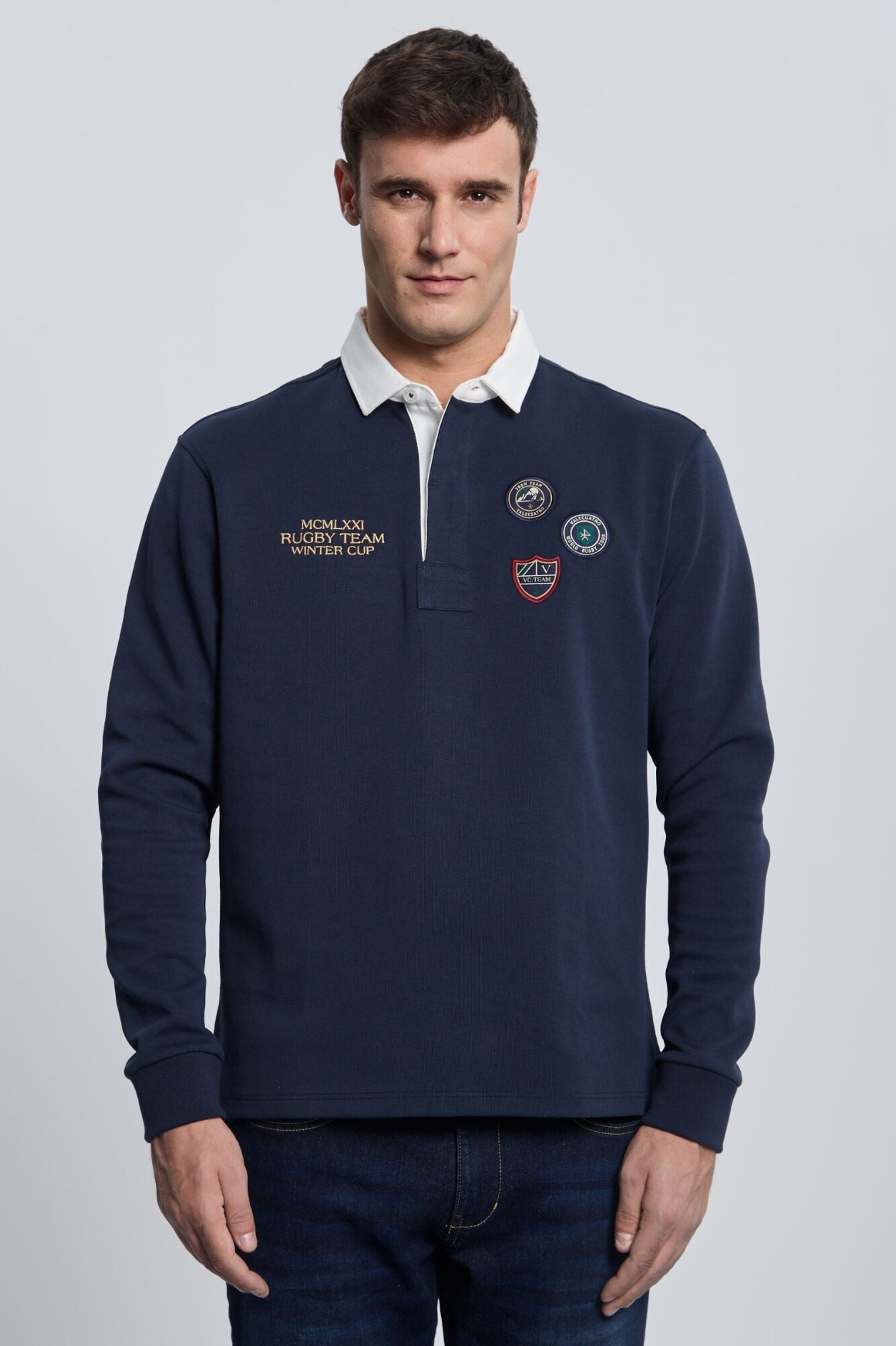 Valecuatro Polo de rugby 3 escudos