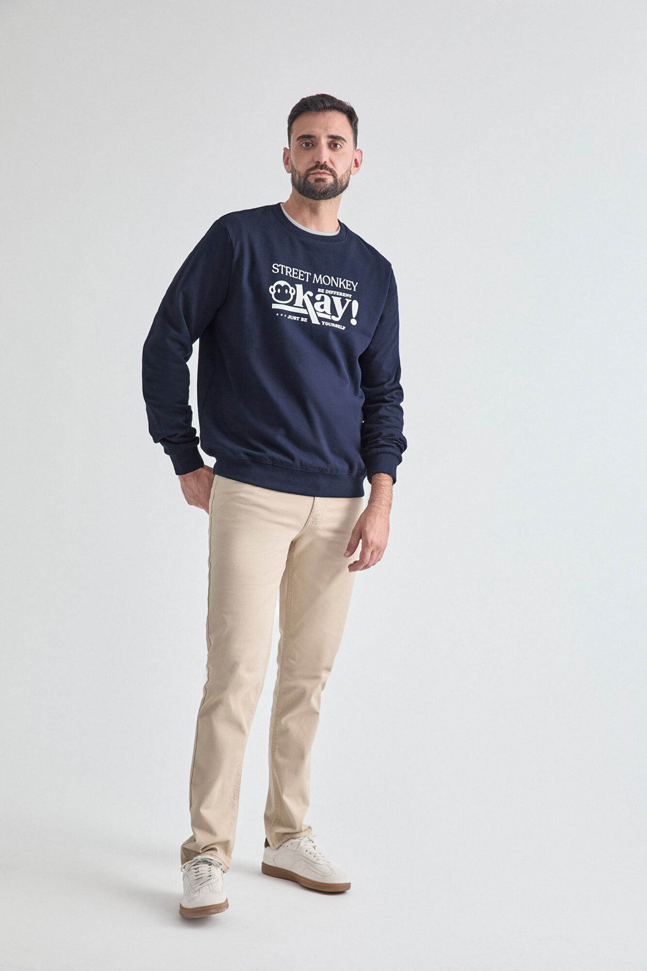 Street Monkey Sweatshirt com estampado frontal