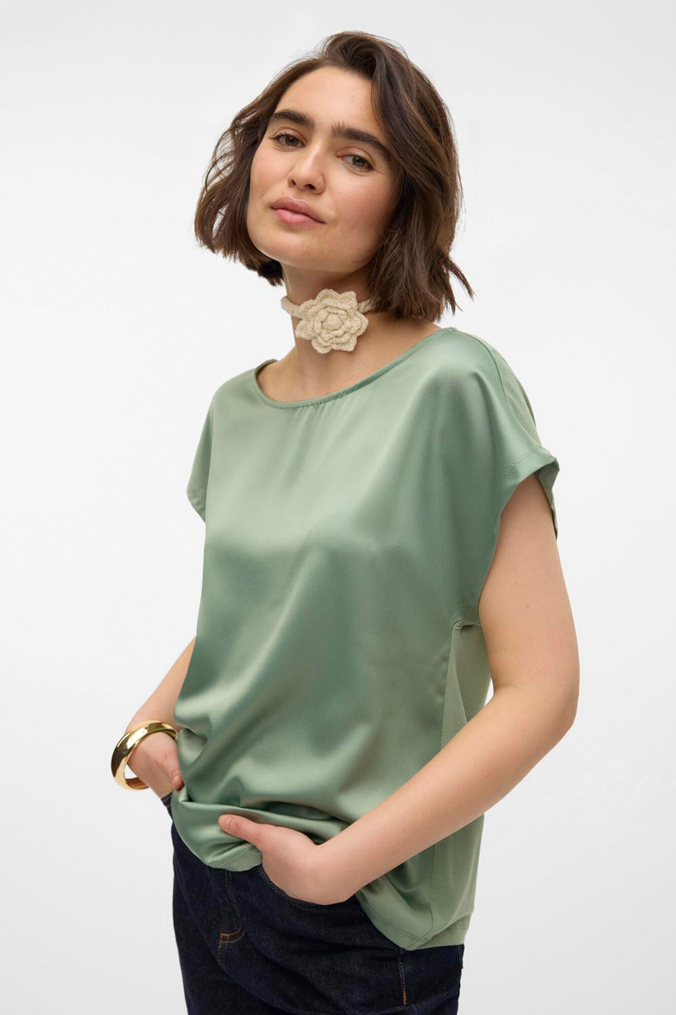 Vero Moda Top de manga curta 