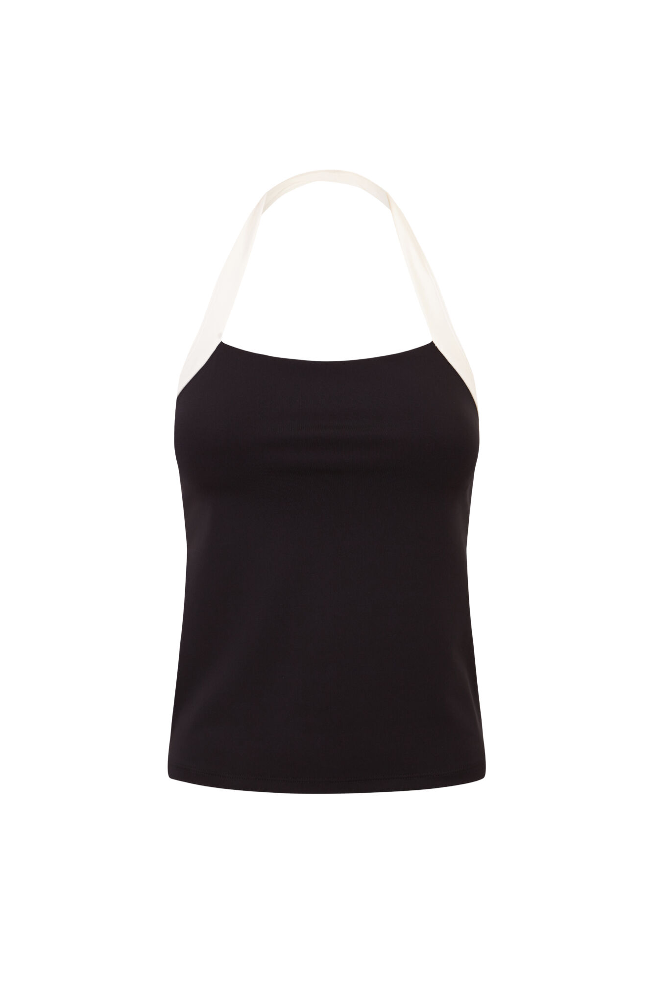Dash and Stars Top desportivo halter 4D Stretch contraste preto