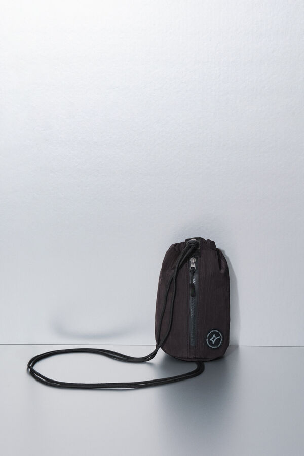 Dash and Stars Mini bolso bandolera nylon negro satinado negro