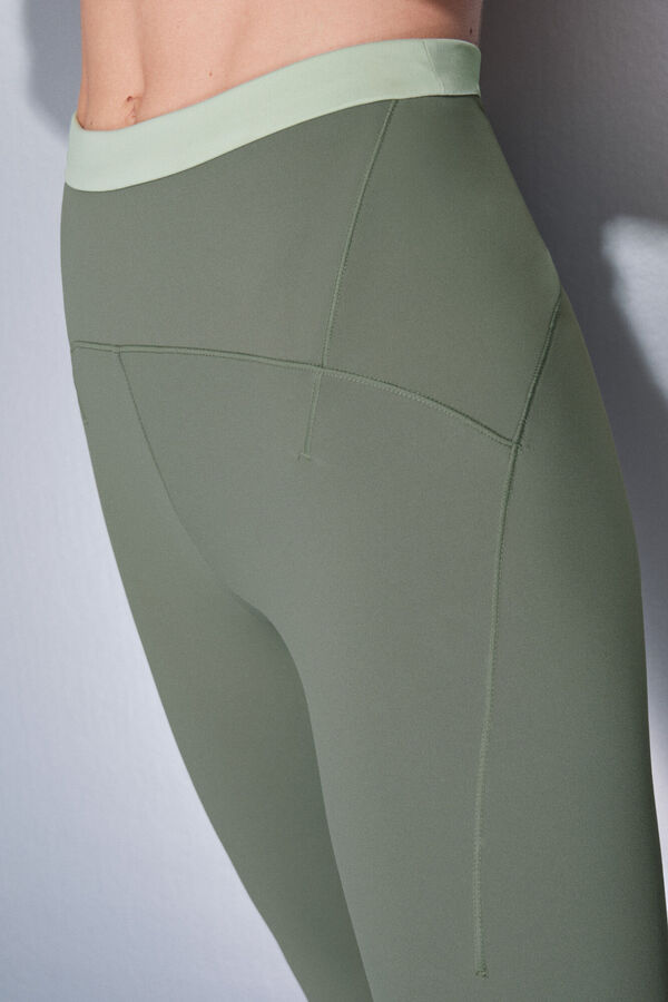 Dash and Stars Legging verde cropped SOFT MOVE verde